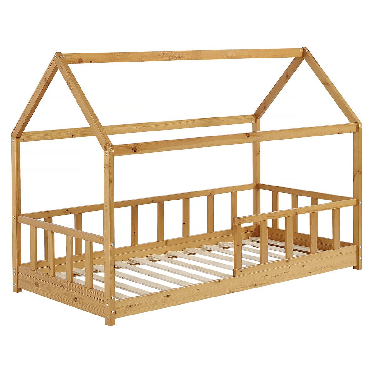 Lit cabane en bois pour enfant "Mila" - 90 x 190 cm - Marron