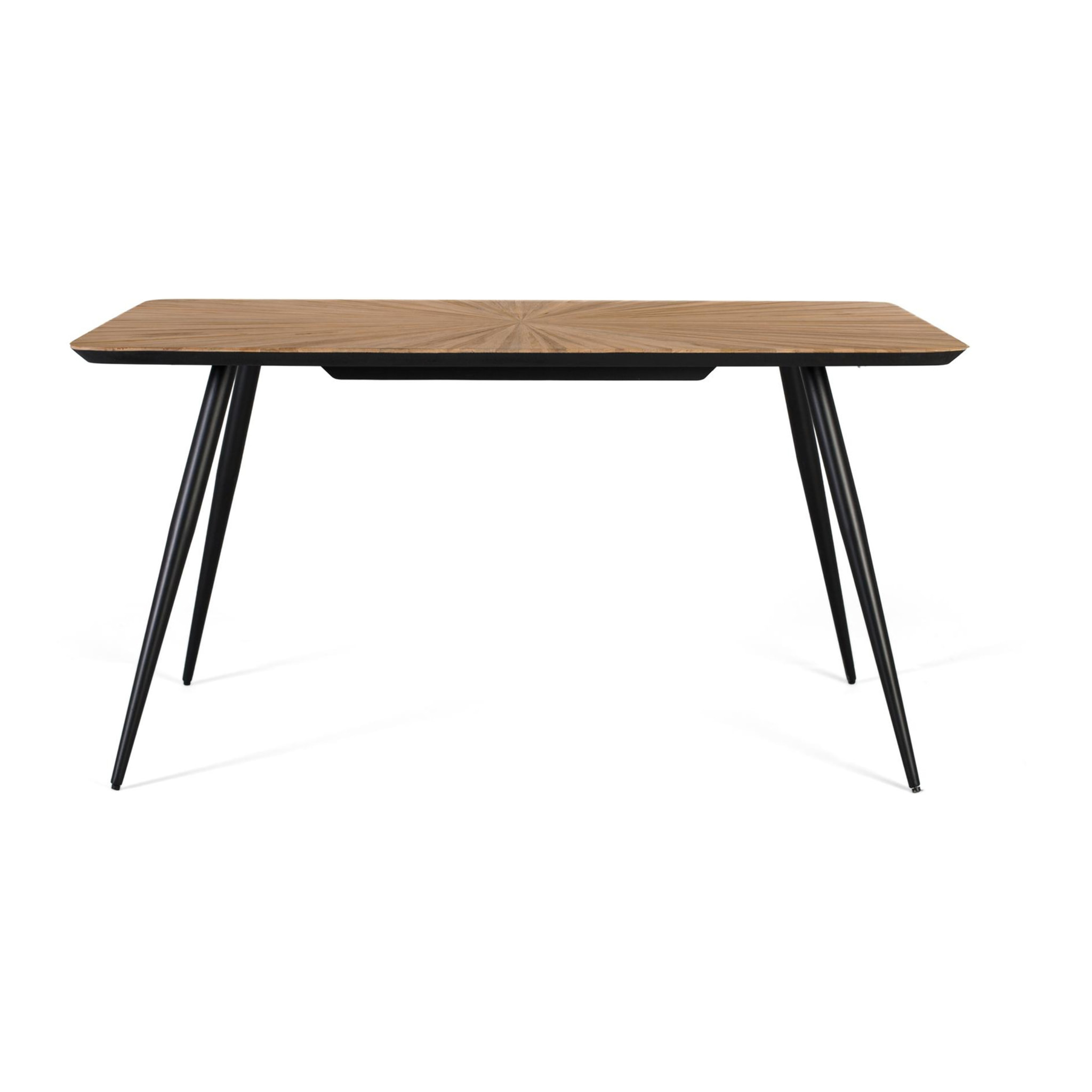 Mesas de Comedor de Madera de Teca Reciclada 150 Cm Estilo Rústico Moderno