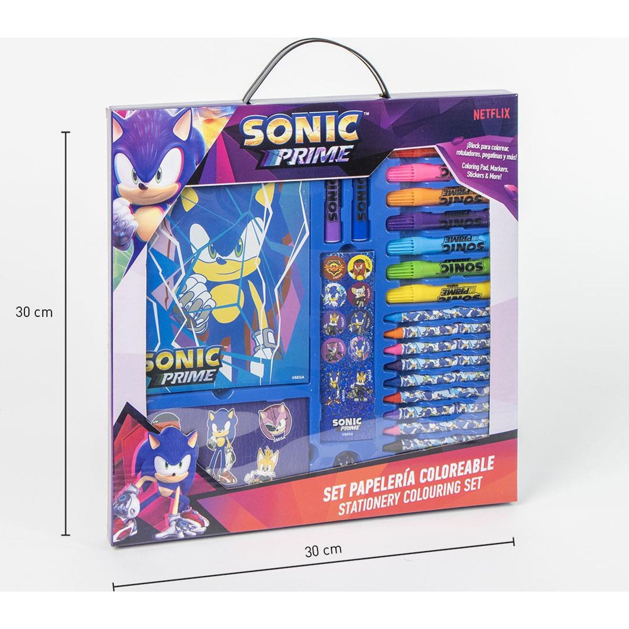 Set Papelería Coloreable Display Sonic Prime