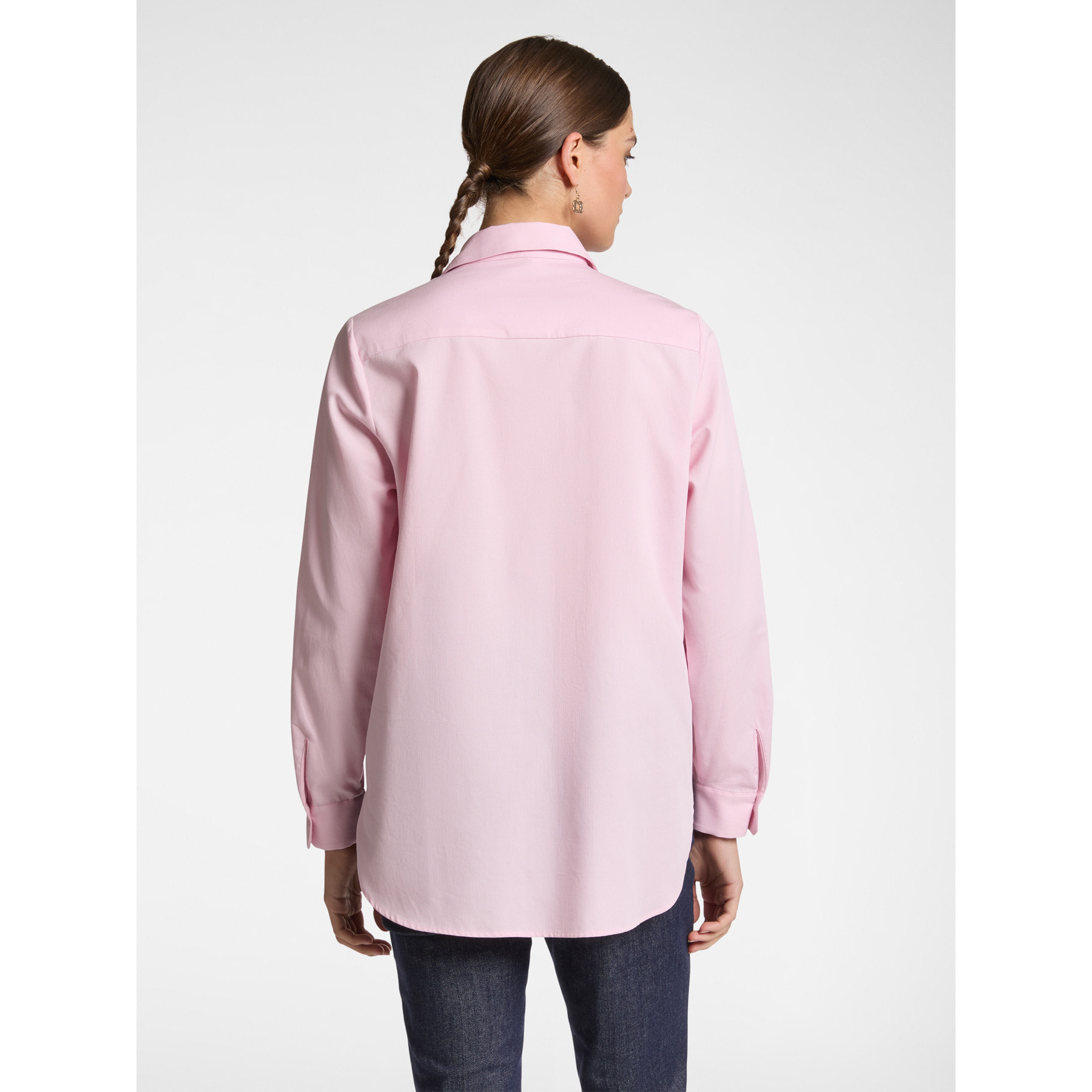 Elena Mirò - Camisa amplia de tejido Oxford - Rosa