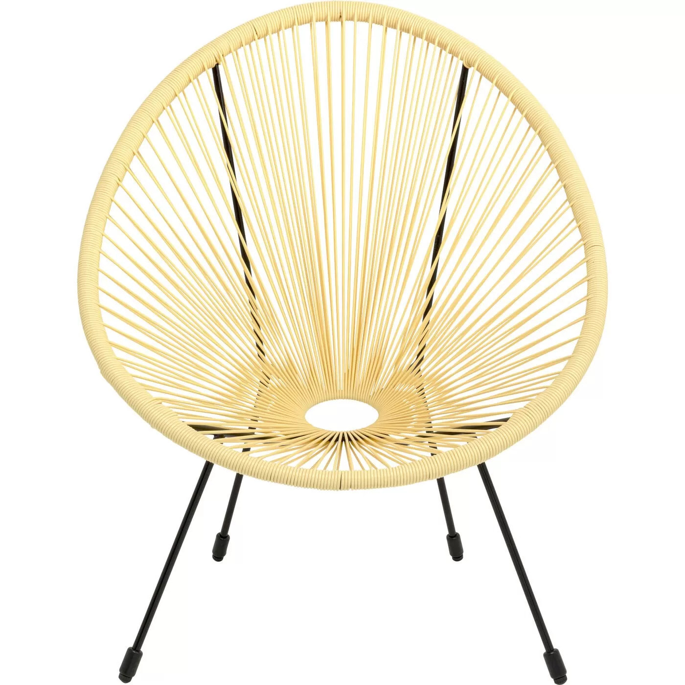 Fauteuil de jardin Acapulco jaune pastel Kare Design
