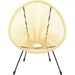 Fauteuil de jardin Acapulco jaune pastel Kare Design