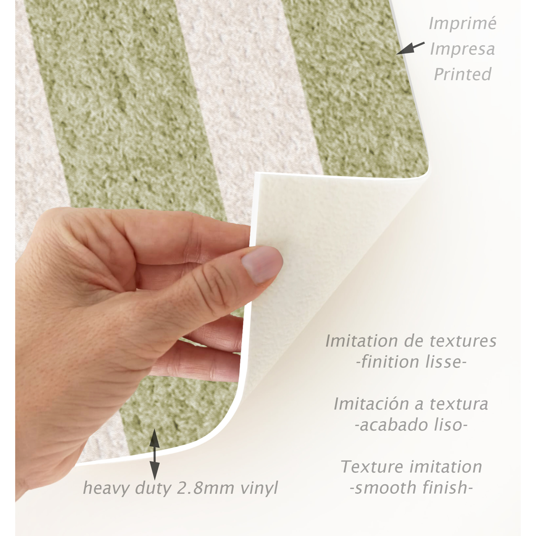 Alfombra de vinilo Groovy 100x133 cm -PVC antideslizante, vinilica para cocina o salón, lavable, estilo abstracto