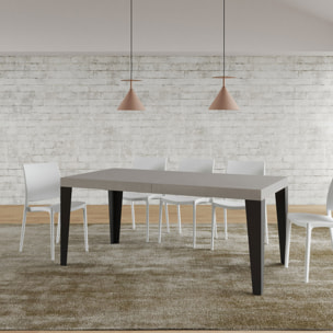 Tavolo allungabile 90x180/440 cm Flame cashmere gambe antracite