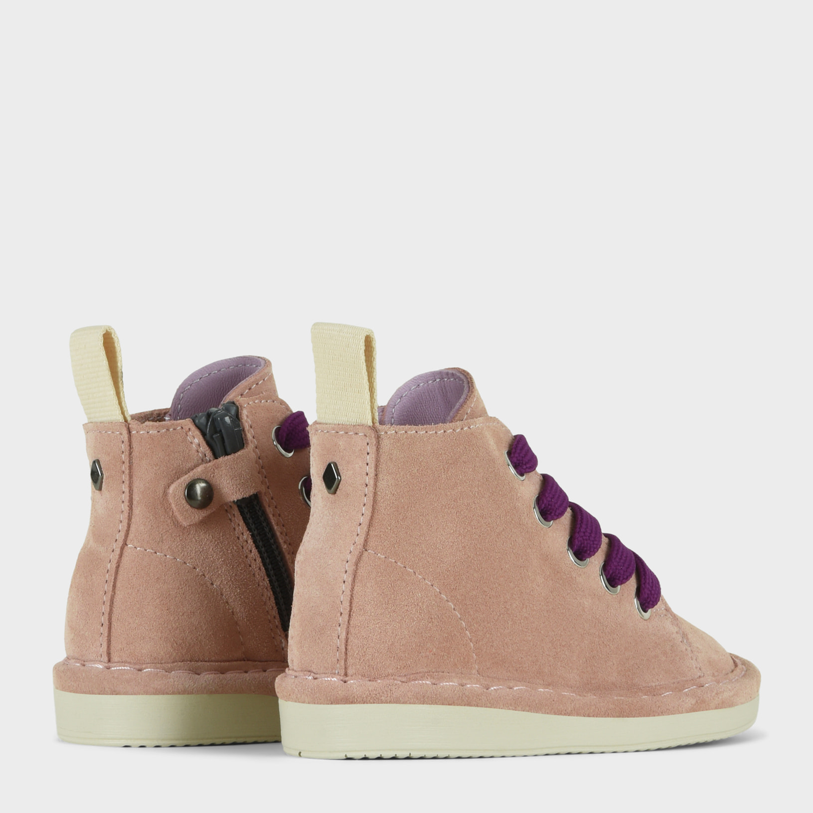 POLACCHINO P01 RAGAZZO IN SUEDE ROSA CIPRIA-VIOLA PANSE'