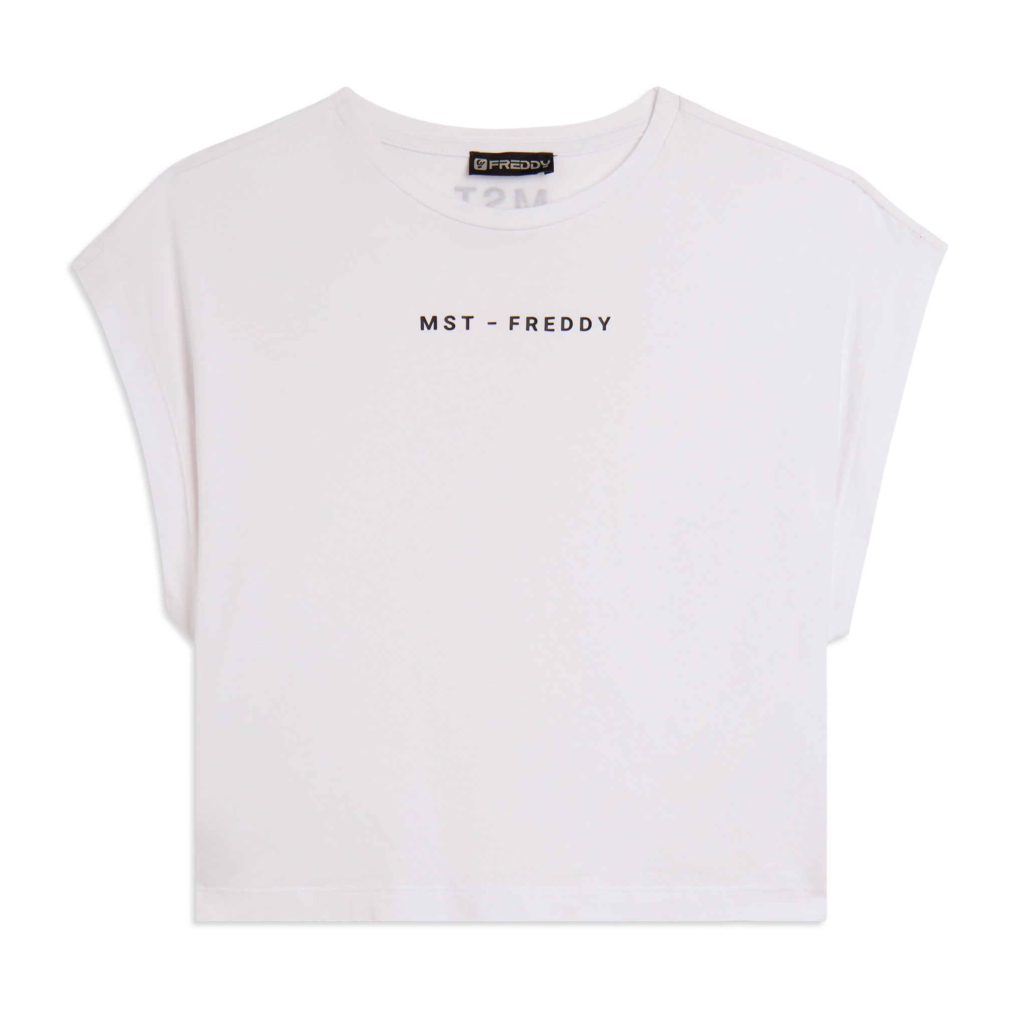 T-shirt manica corta cropped con stampe MST FREDDY