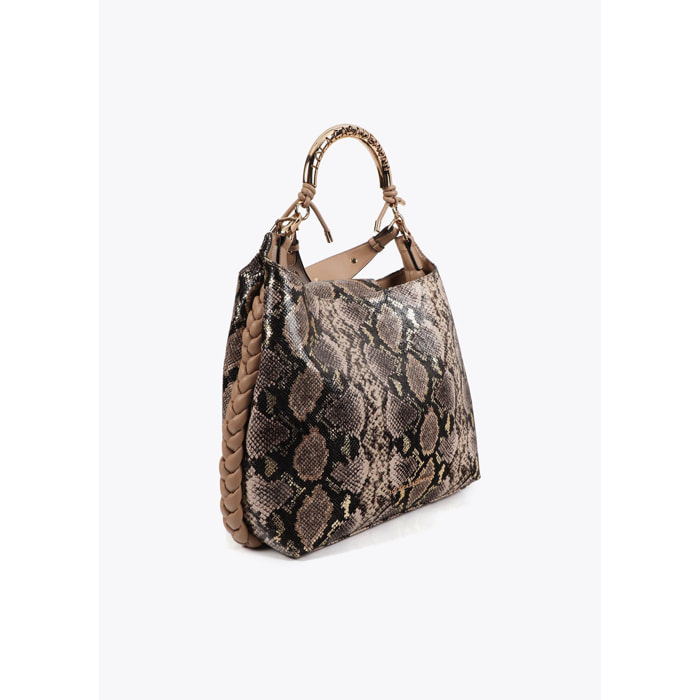 Borsa Shopper con Manico Metallico