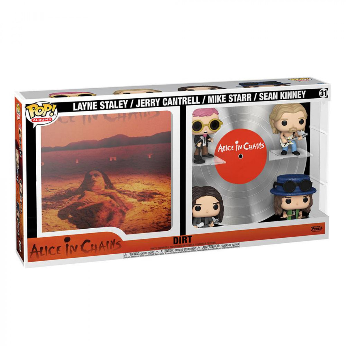 Alice In Chains Pop! Albums Dlx Vinile Figura 4-pack Dirt 9 Cm Funko