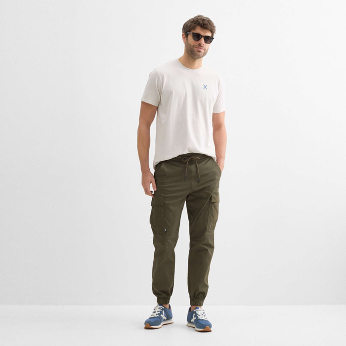 Pantalón MUNICH Cargo explore lifestyle de algodón-elastano khaki