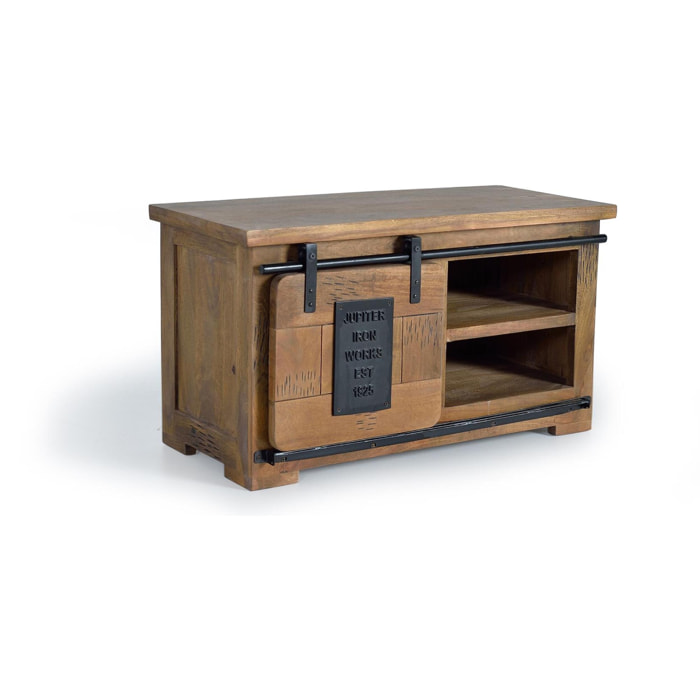 Mueble tv / consola - madera de mango y metal - 50x90x40cm