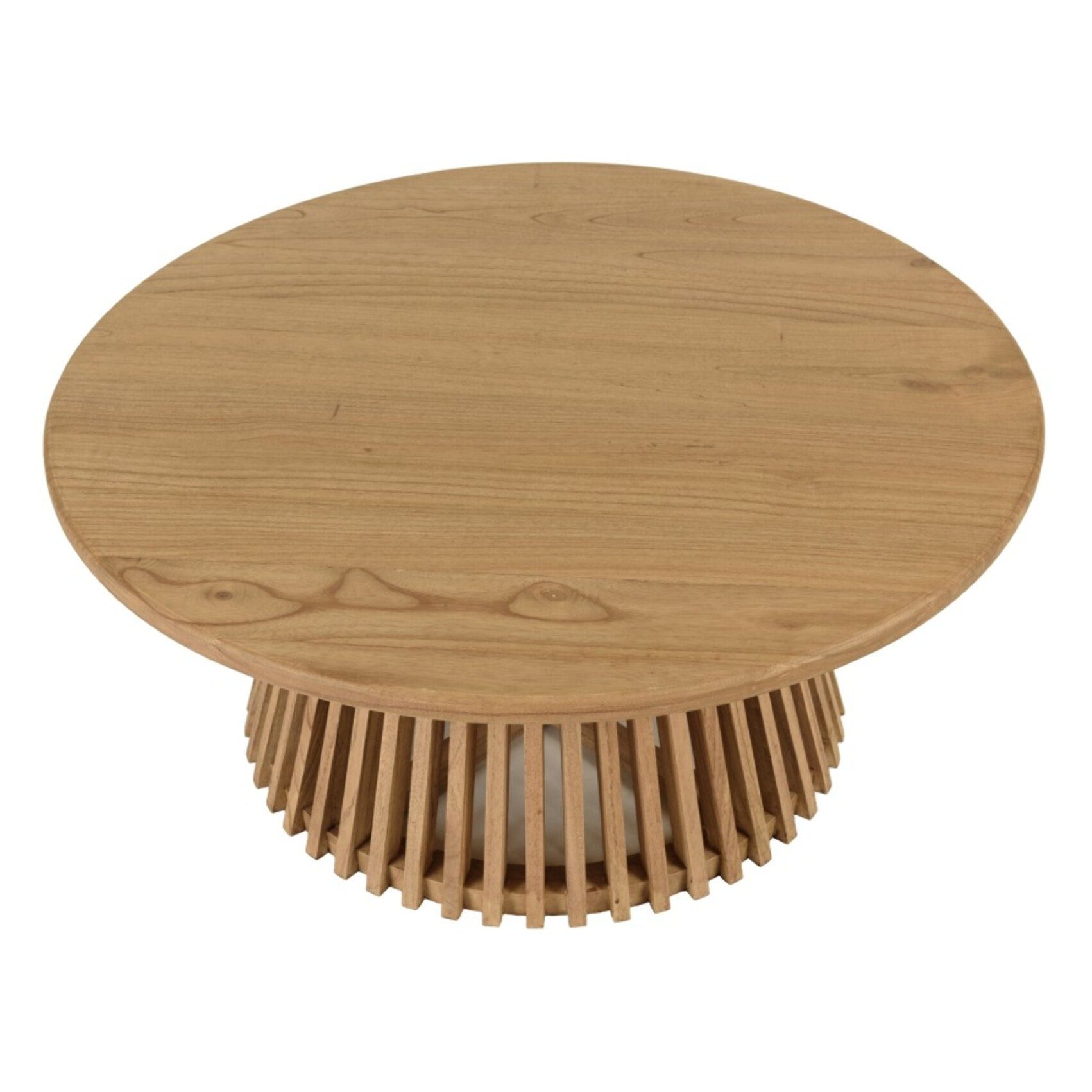 AMY - Table basse ronde 90cm en bois de mindi AMY