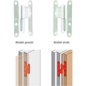 Paumelle bouts ronds à bague coudée TORBEL - 110x70x80 mm - Coudage 90° - Droite - J532790