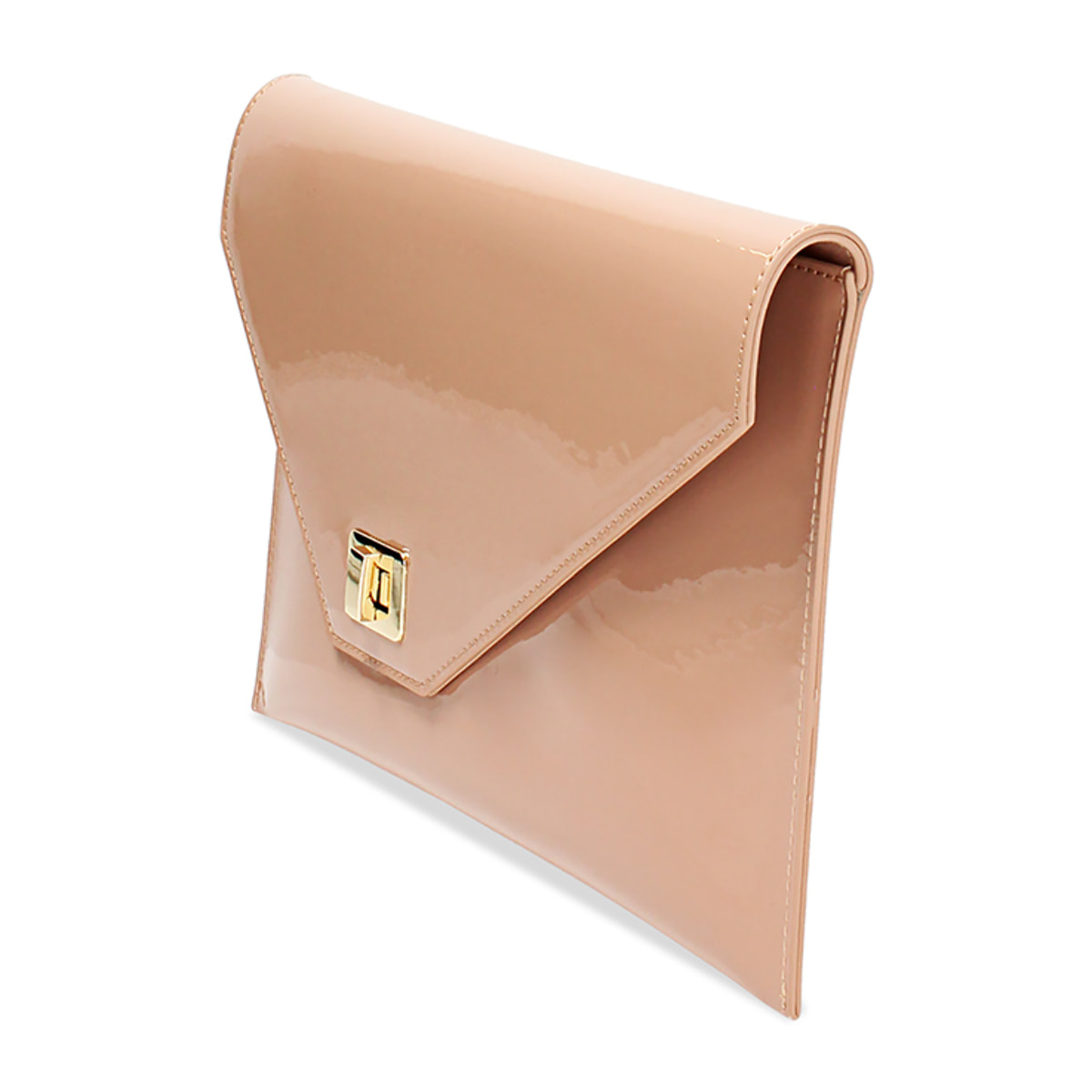 Pochette donna nude in vernice