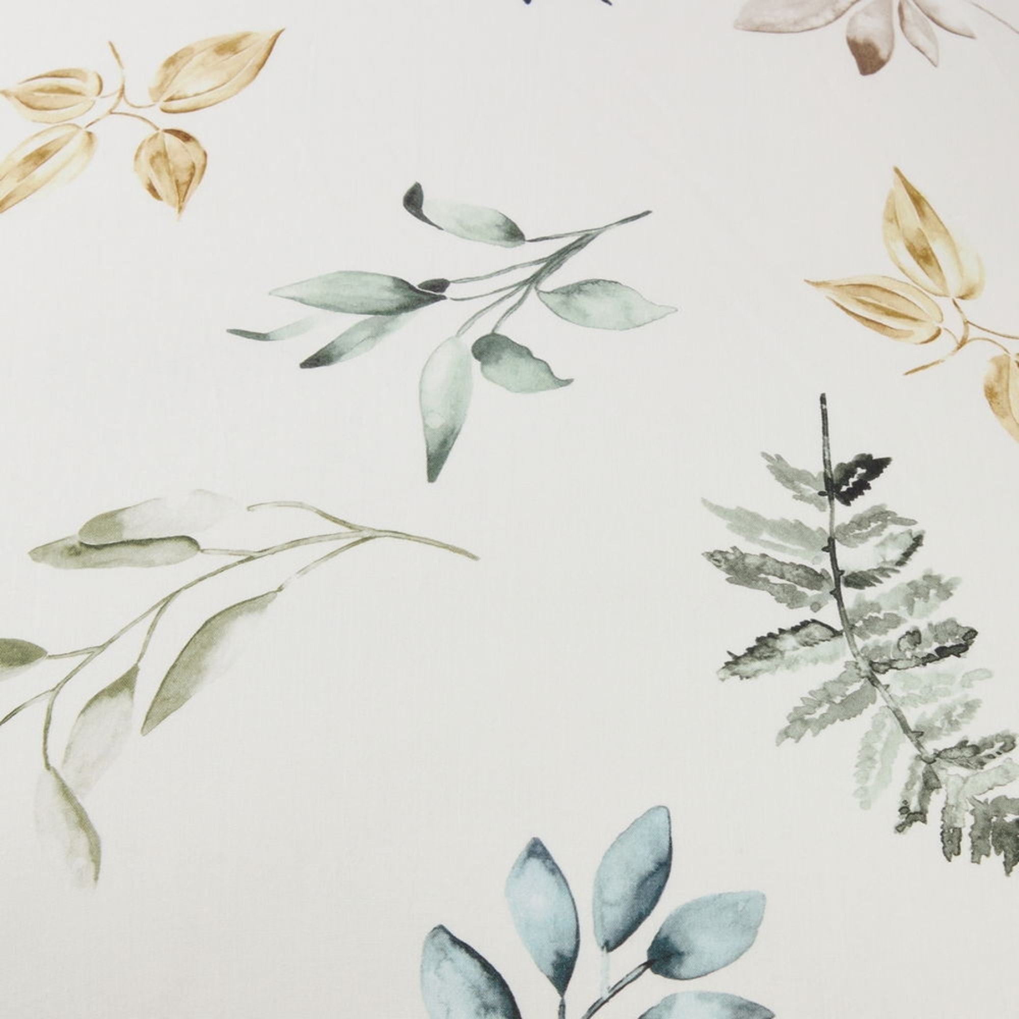 Funda almohada algodón hojas en rama Folo color verde 100% Algodón percal