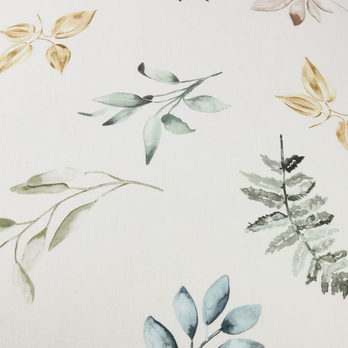 Funda almohada algodón hojas en rama Folo color verde 100% Algodón percal