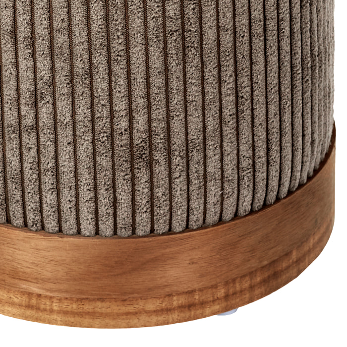 Pouf Cotele Scott Taupe