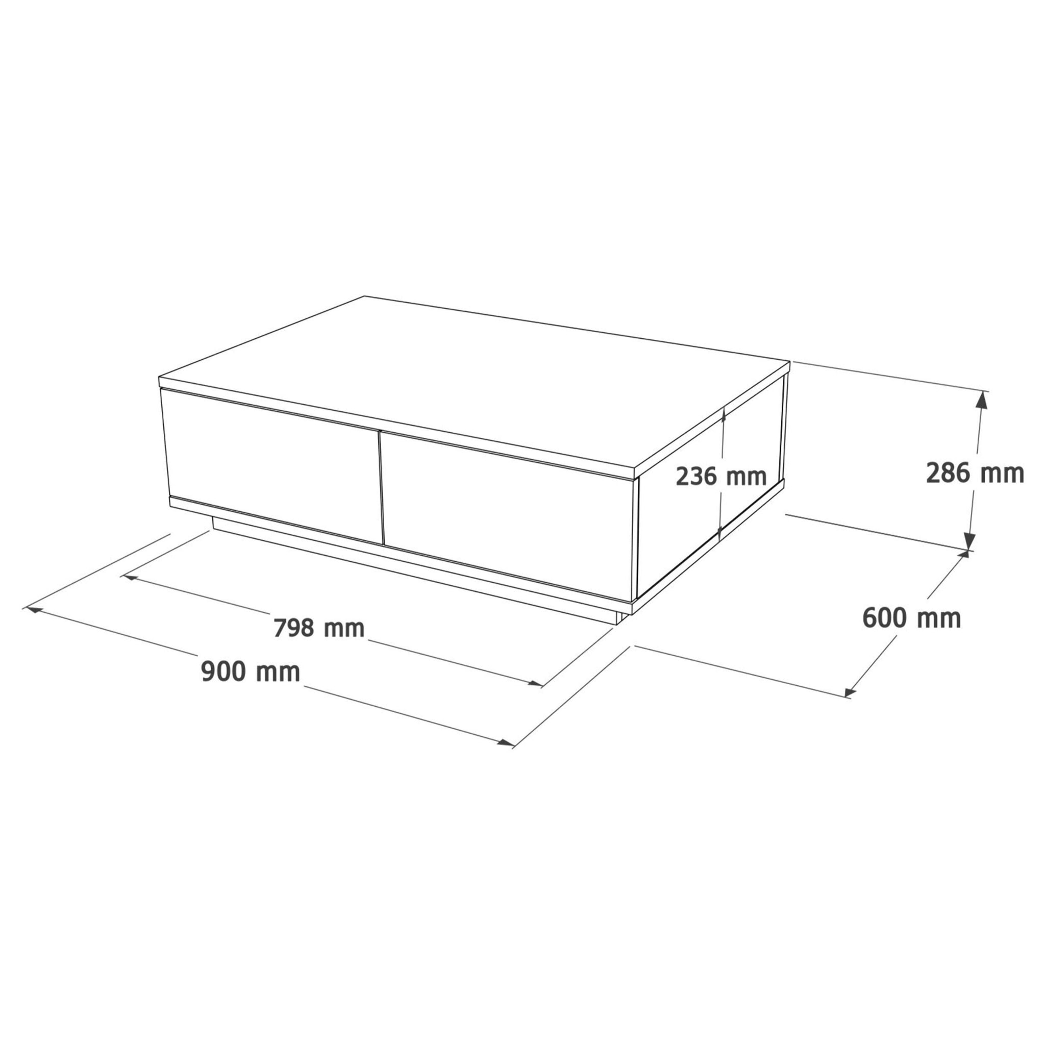 Mesa Centro Baja Con 2 Puertas