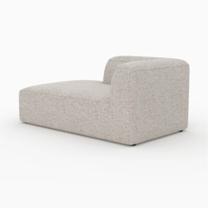 Méridienne d'angle à gauche pour canapé modulable en tissu beige - Hestia