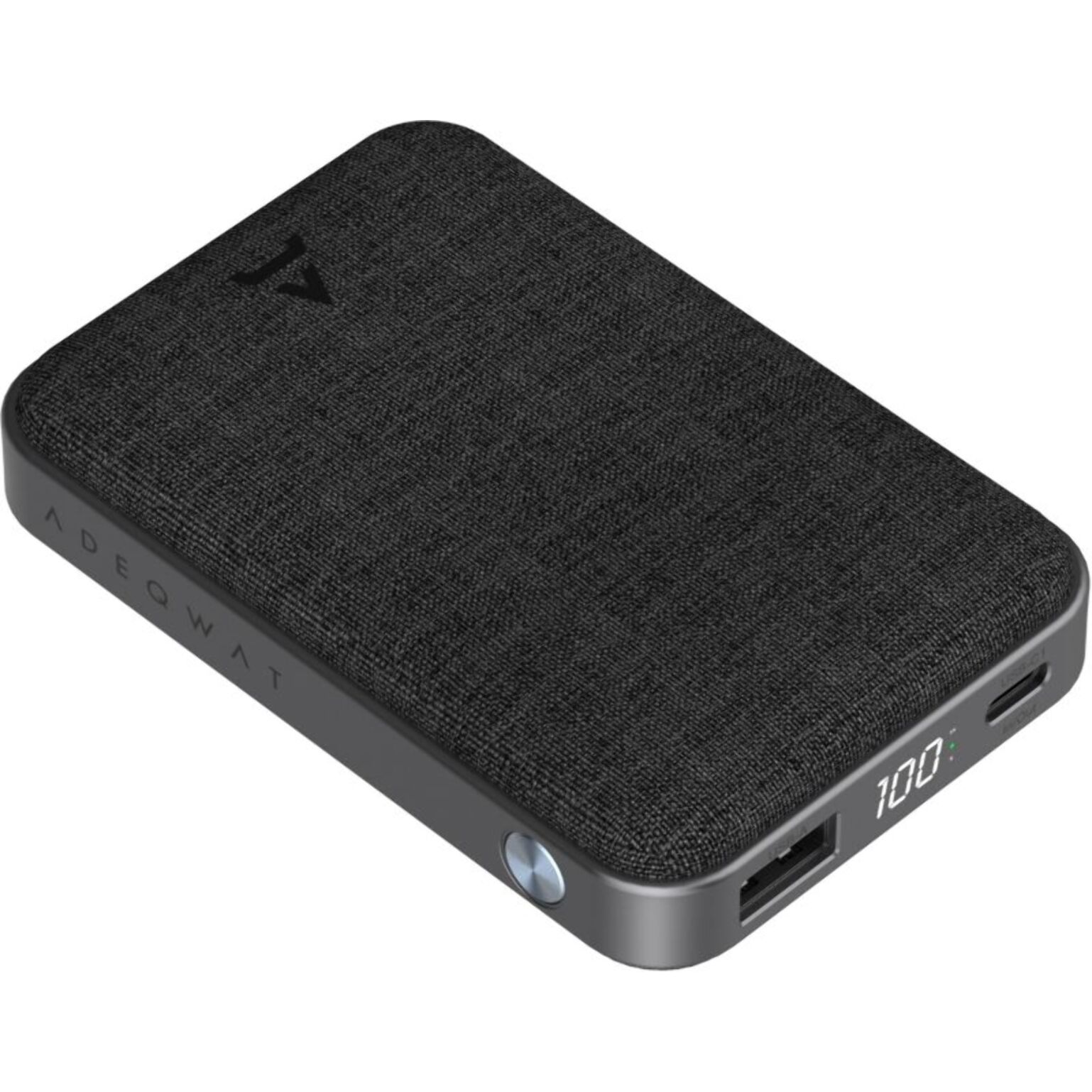 Batterie externe ADEQWAT PowerBank 10000 mAh Power Delivery noir compatible iPhone 16 15 14 et Samsung Galaxy