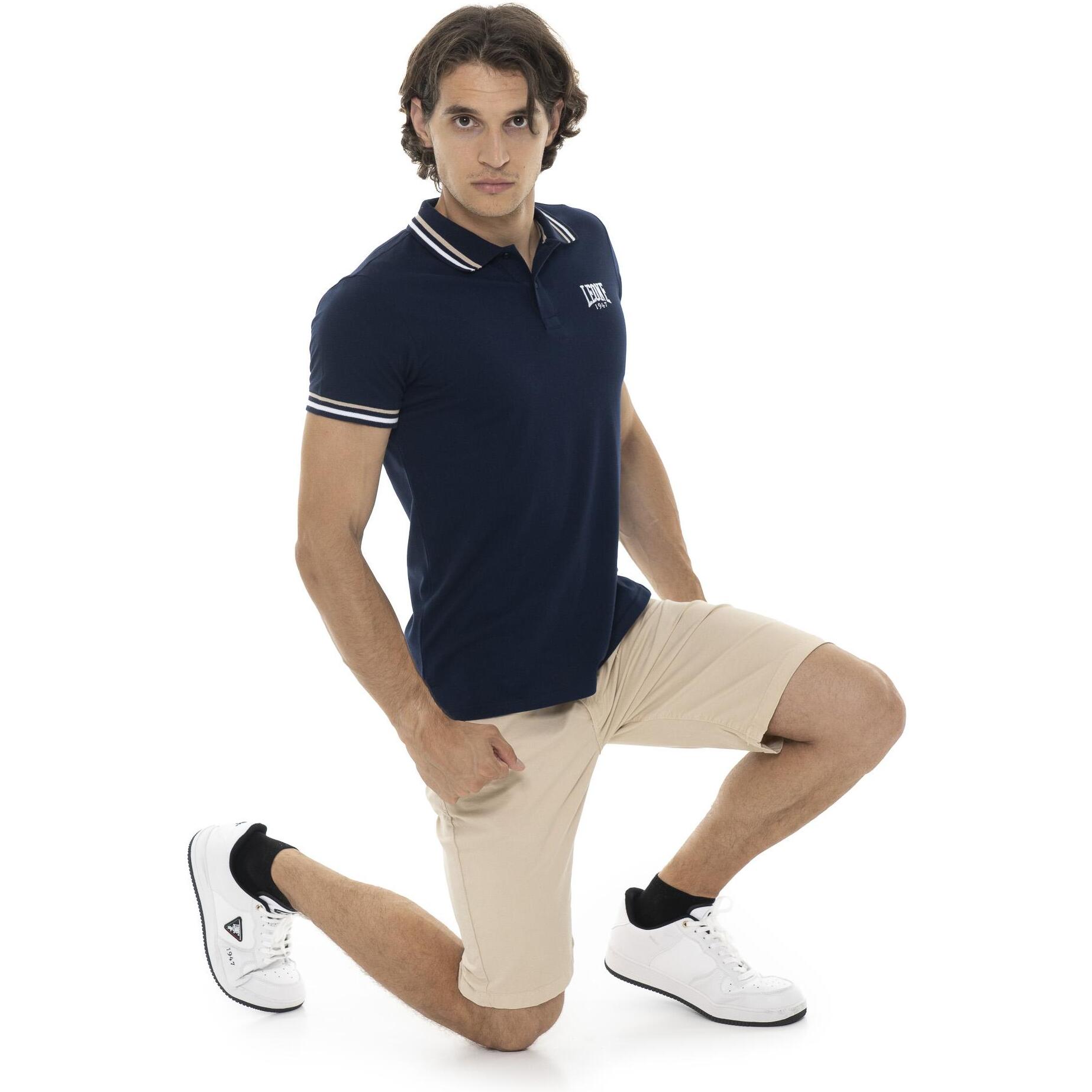 Bermuda chino da uomo in twill elasticizzato Leone Easy