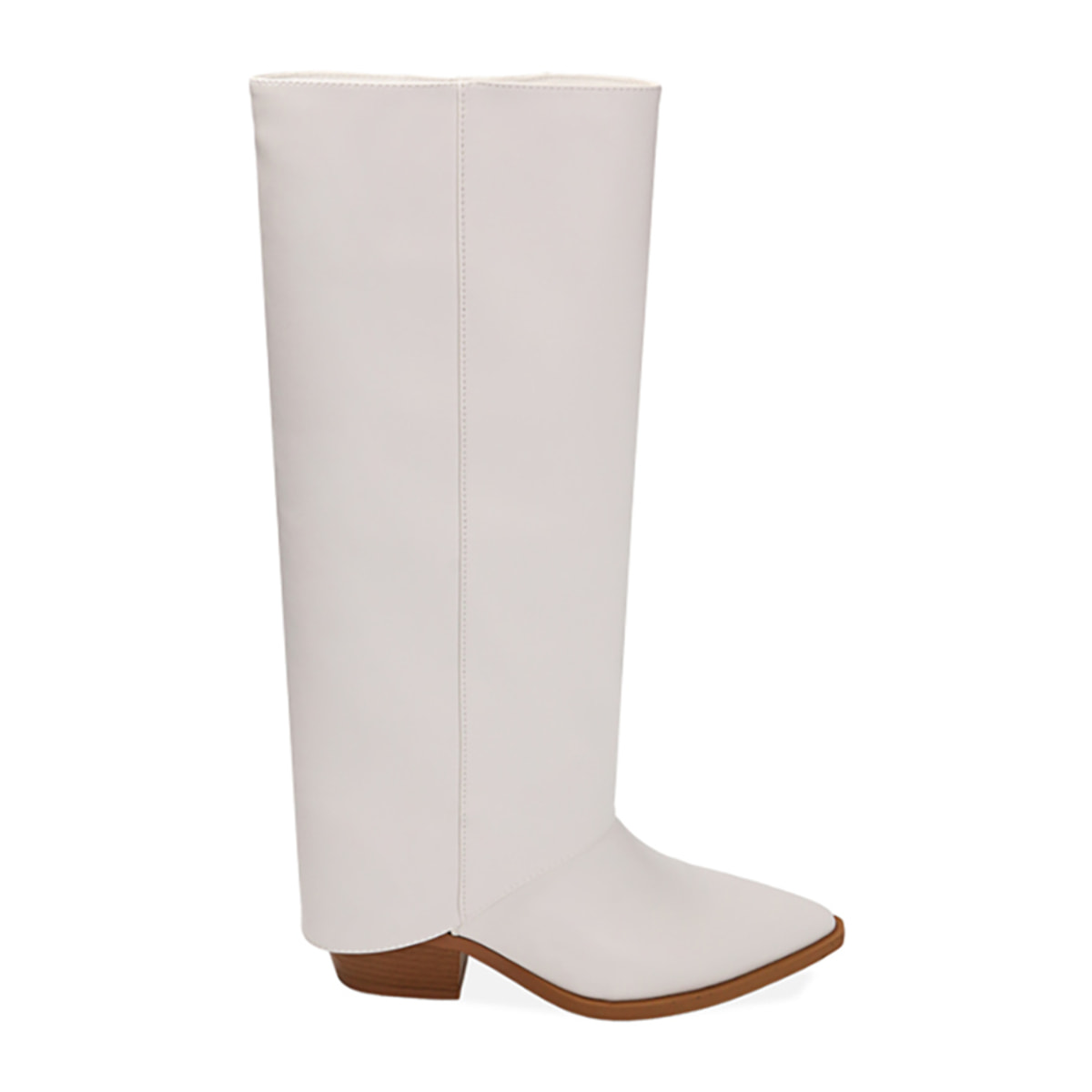 Botas blancas, tacón de 8 cm