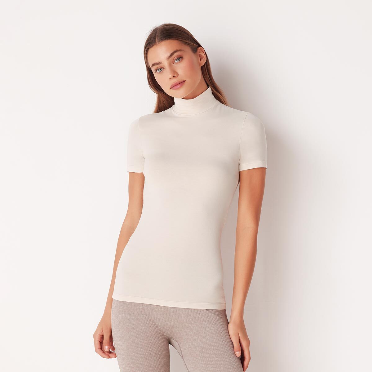 Maglia Lupetto Manica Corta Donna