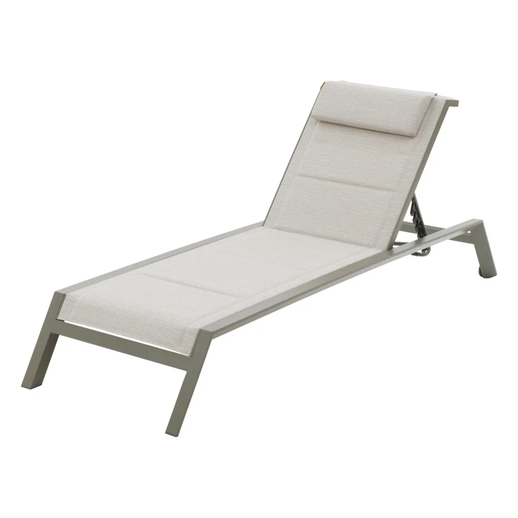 Transat "Allure" vert & vert laurier 2 roues en aluminium et texaline