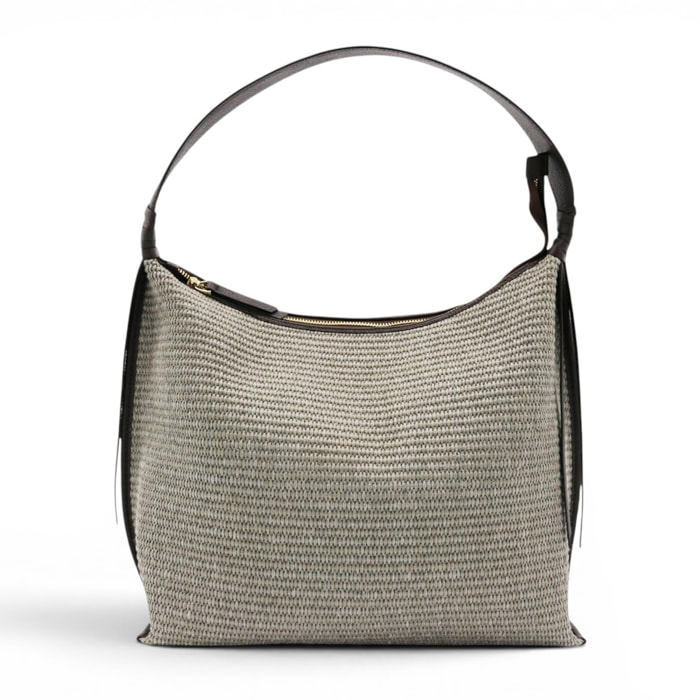 Borsa a spalla Cheval Firenze Laila S/S Testa di Moro (Rafia Greige)