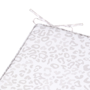 Galette de chaise léopard - Beige