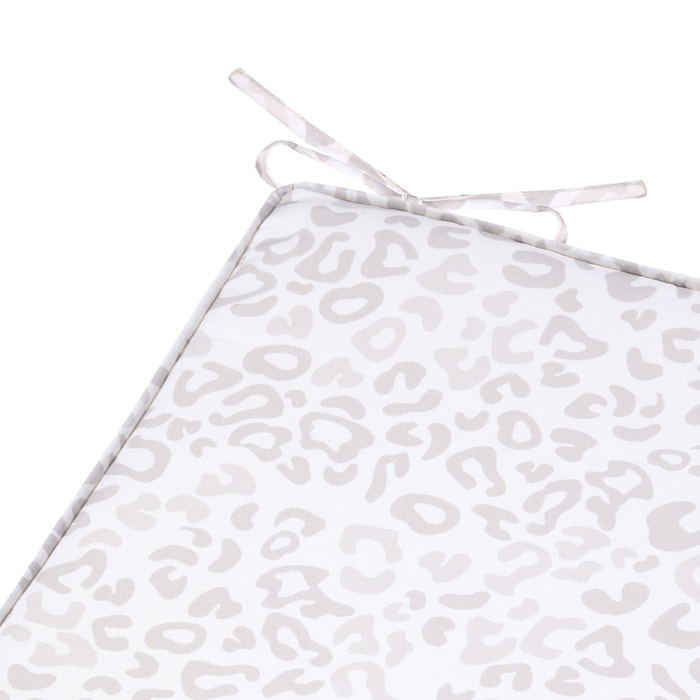 Galette de chaise léopard - Beige