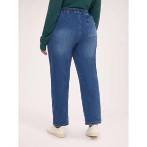 Fiorella Rubino - Jeans jogger con coulisse - Blu