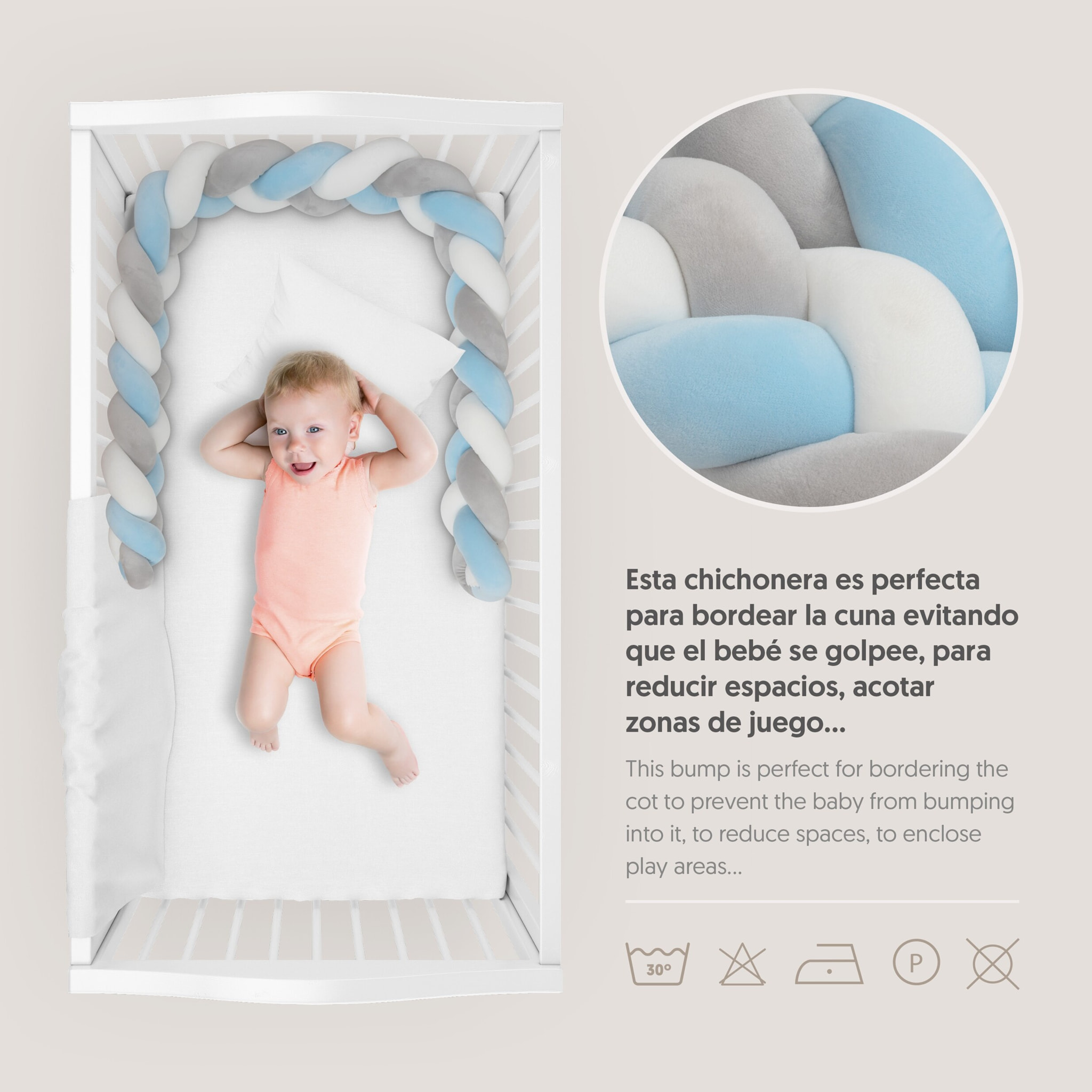 Chichonera Trenzada Antivuelco