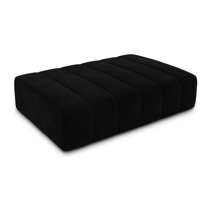 Pouf "Marcel" 2 places en velours noir