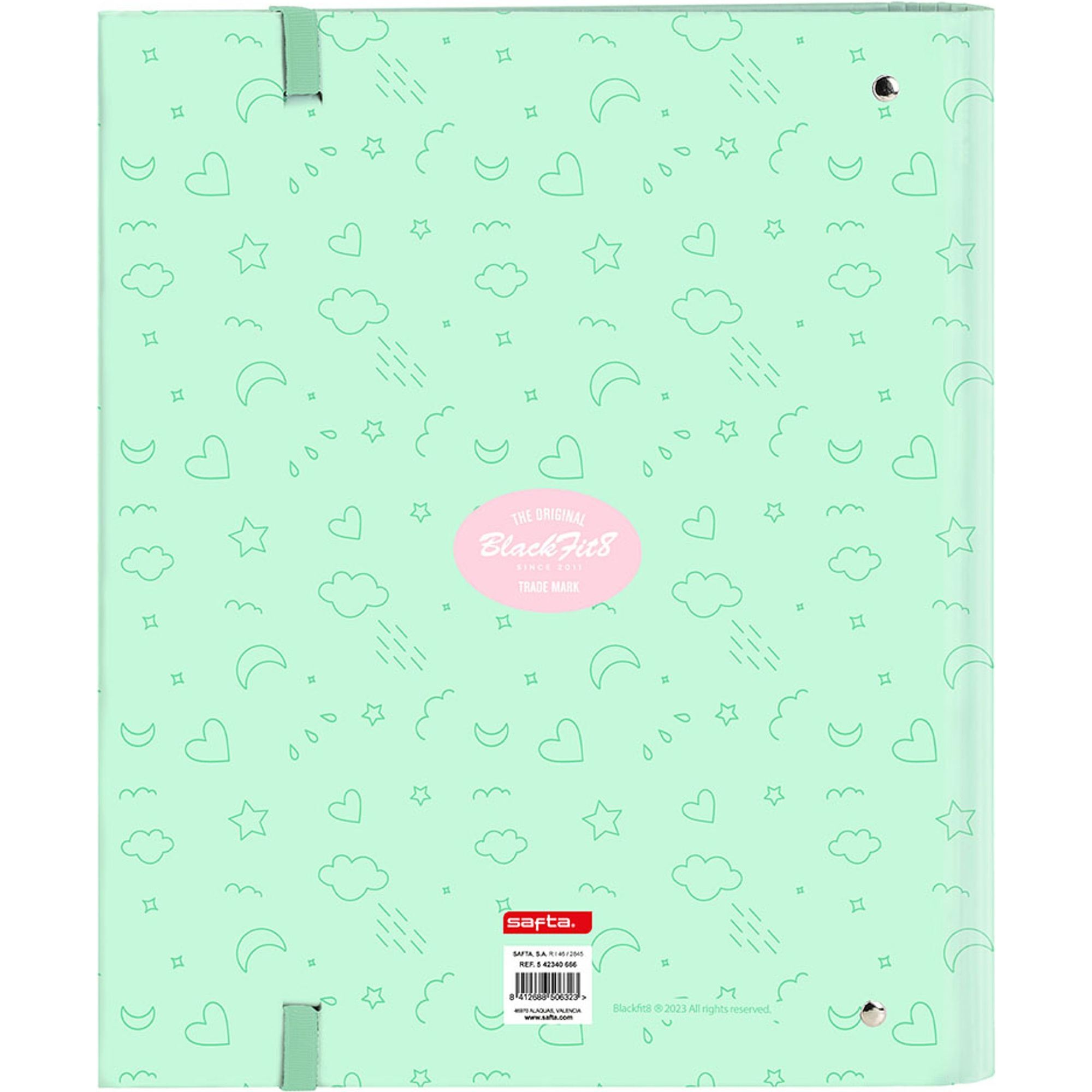 Carpeta 4 anillas 35mm c/recambio blackfit8 "moon"