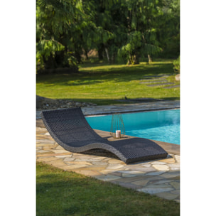 CANCUN - Lot de 2 bains de soleil en résine tresséee