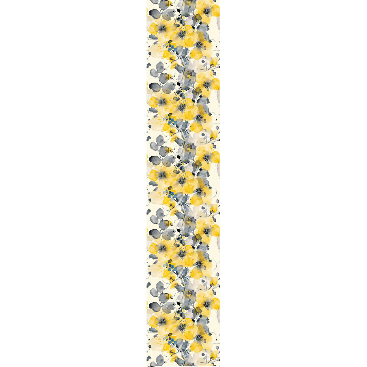 Papier peint intissé pré-encollé - SCANDINAVE FLEURS AQUARELLES JAUNES - 1 rouleau