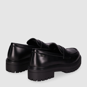 Zapatos de Piel Sintética - Negro - Tacón: Bajo