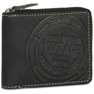 Cartera Hombre Piel Skpat Vintage Negro