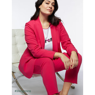 Fiorella Rubino - Pantaloni dritti con spacchi al fondo - Fucsia