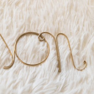 Mot fil de laiton 'MAISON DE VOYAGE' - Doré Vieilli