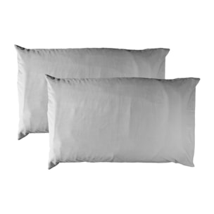 WHITE & WHITE Set 2 federe 100% cotone percalle Naturale