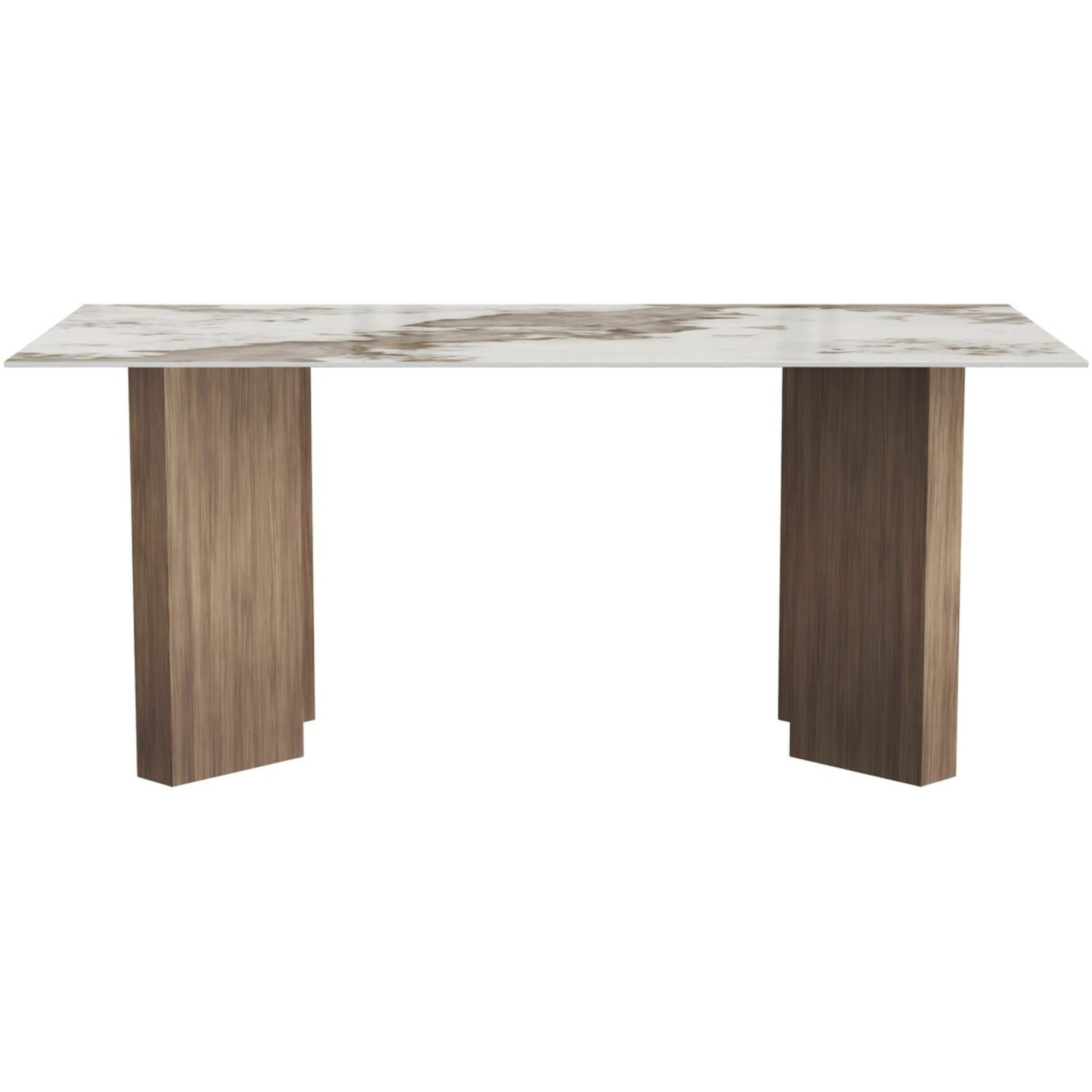 Table repas céramique - 180 cm - "Elma" - 8 places - Marron