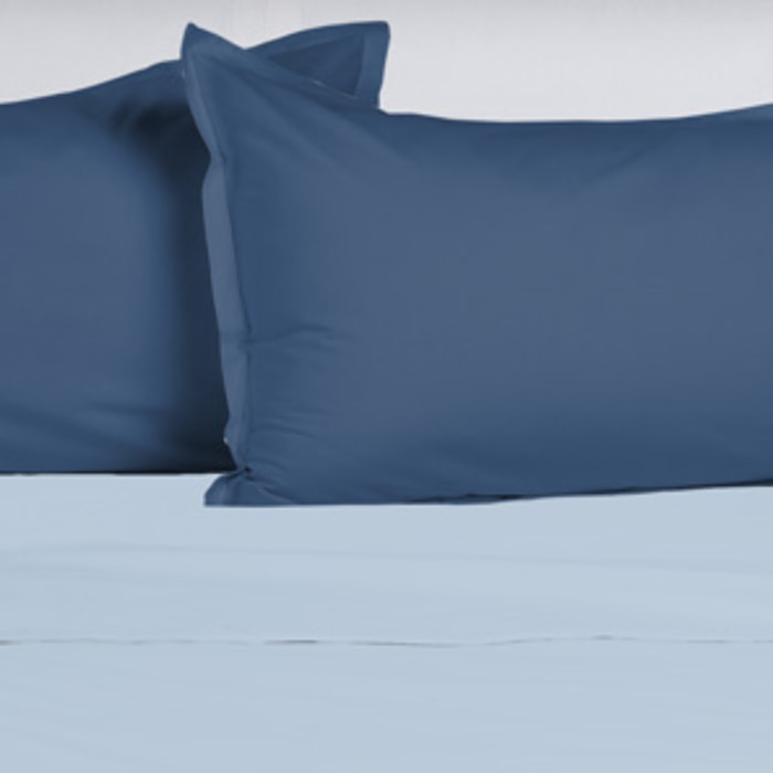 UNO CASA DESIGN Completo Letto Bice 25 Bicolor in Puro Cotone_Matrimoniale_avio