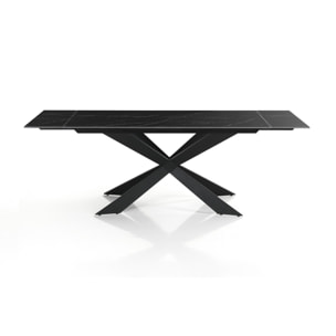 Oresteluchetta Tavolo allungabile WARD 120 BLACK MARBLE - BLACK
