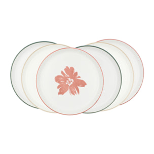 Lot de 6 assiettes à dessert, HANAE