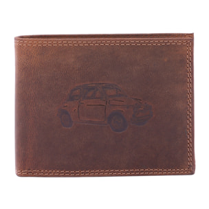 Portafoglio  da uomo In Vera pelle Made in Italy 9,5x12,5x2,5 cm