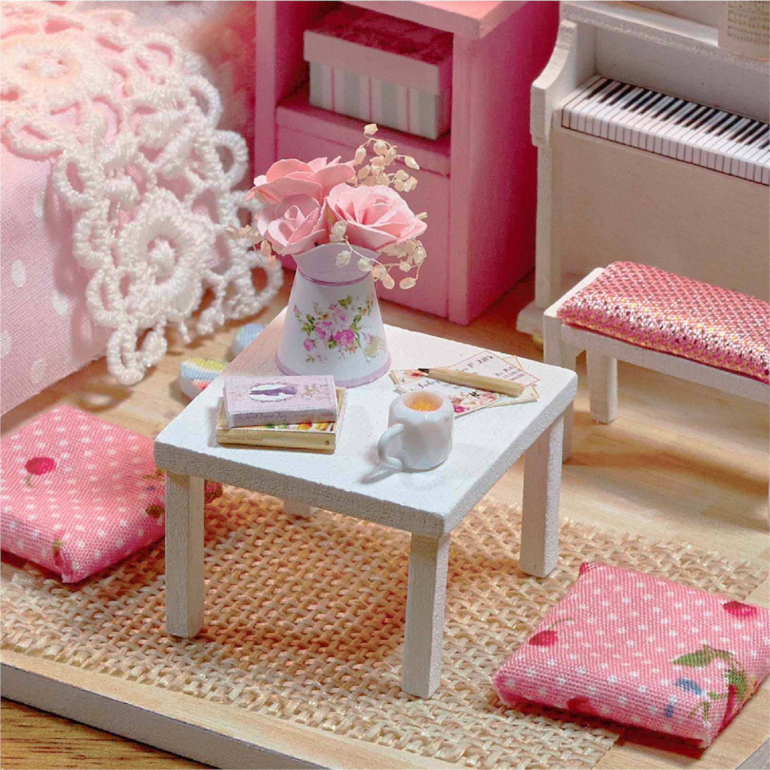 Habitación de la Princesa del Sol. Maqueta 3D, realista con gran detalle y luces led.