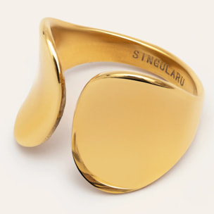 Anillo Honey Acero Baño Oro