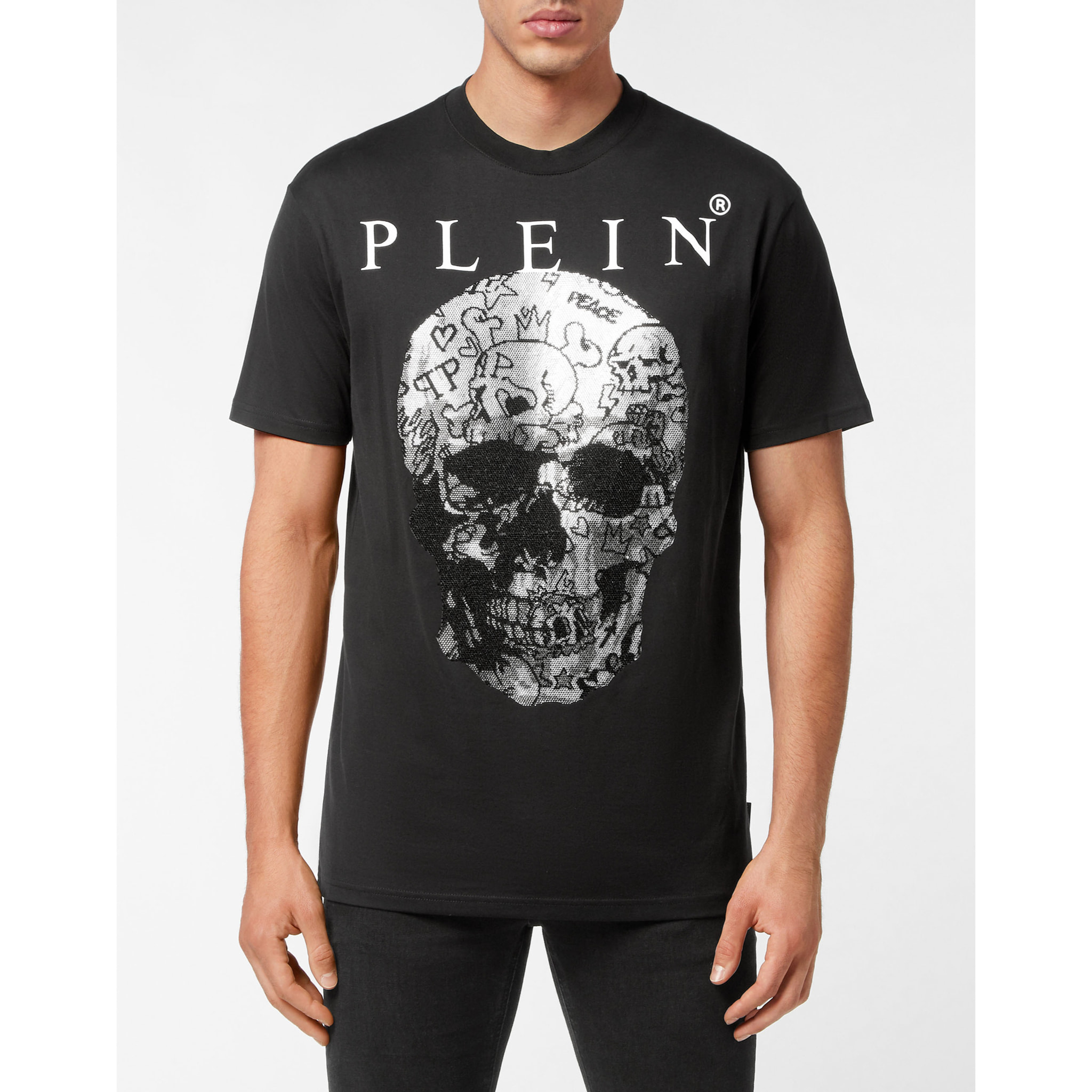 PHILIPP PLEIN T-Shirt Round Neck SKULL