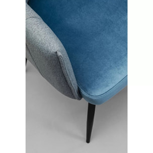 Chaise avec accoudoirs pivotante Merida bleue Kare Design